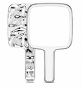 Metallic Silver Groove Mirror